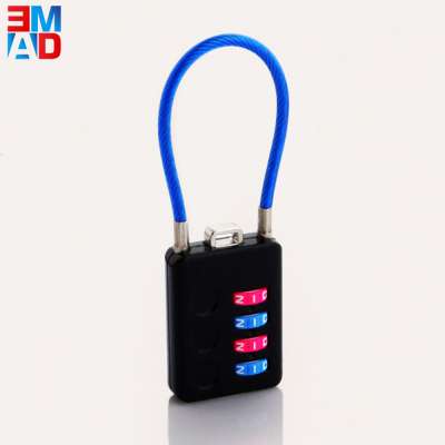 Reset 4 digital steel wire combination code lock for travel luggage safe