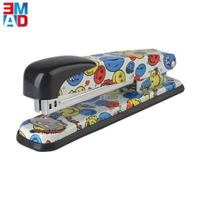 High quality floral printed 20 sheets paper binding manual metal tabletop stapler