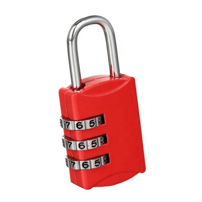 High quality zinc alloy 3 digit colorful cute combination code lock resettable luggage lock travel lock