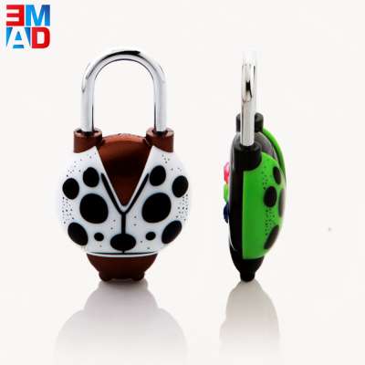 Cute new design animal shaped lock 3 codes combination cartoon lock