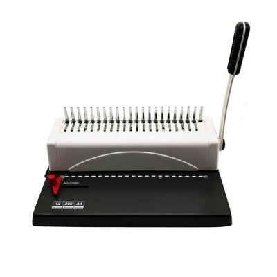 Office desktop easy use A4 size 250 sheets paper hand manual spiral perfect comb perforating binding machine